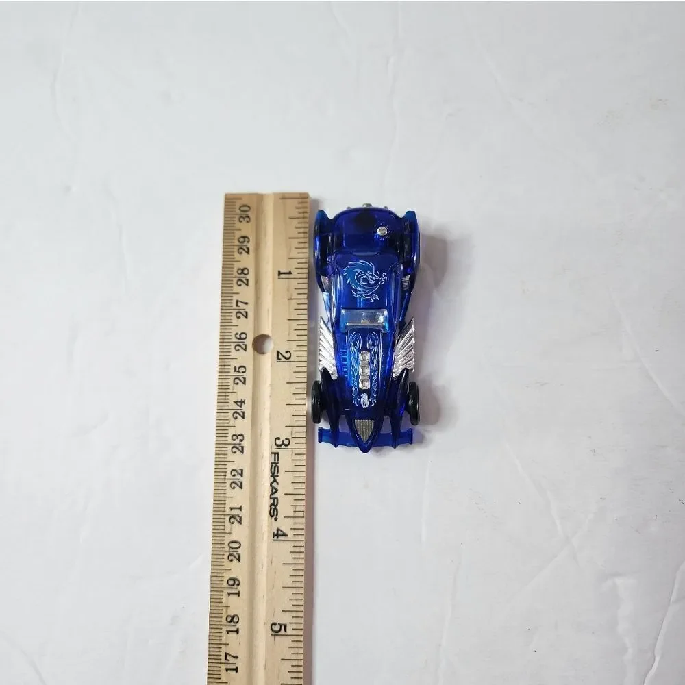 Hot Wheels Burlesque Burl-Esque Clear Blue Diecast Race Car 1:64 China - NICE